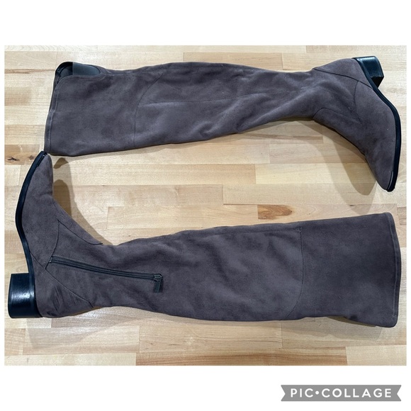 Marc Fisher Yakira Faux Suede Over-the-Knee Boots Size 7.5M Brownish Gray - Picture 4 of 15